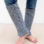 2 in 1 Leg Warmers and Boot Cuff, Grey Leg Warmers, Gray Leg Warmers, Knit Boot Cuff, Knit Boot Toppers.