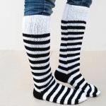 Black And White, Knit Socks, Boot Cuff, Knit Socks for Boots