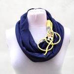 Dark Purple Loop Scarf,cot..