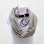 Khaki Scarf Necklace, Cott..